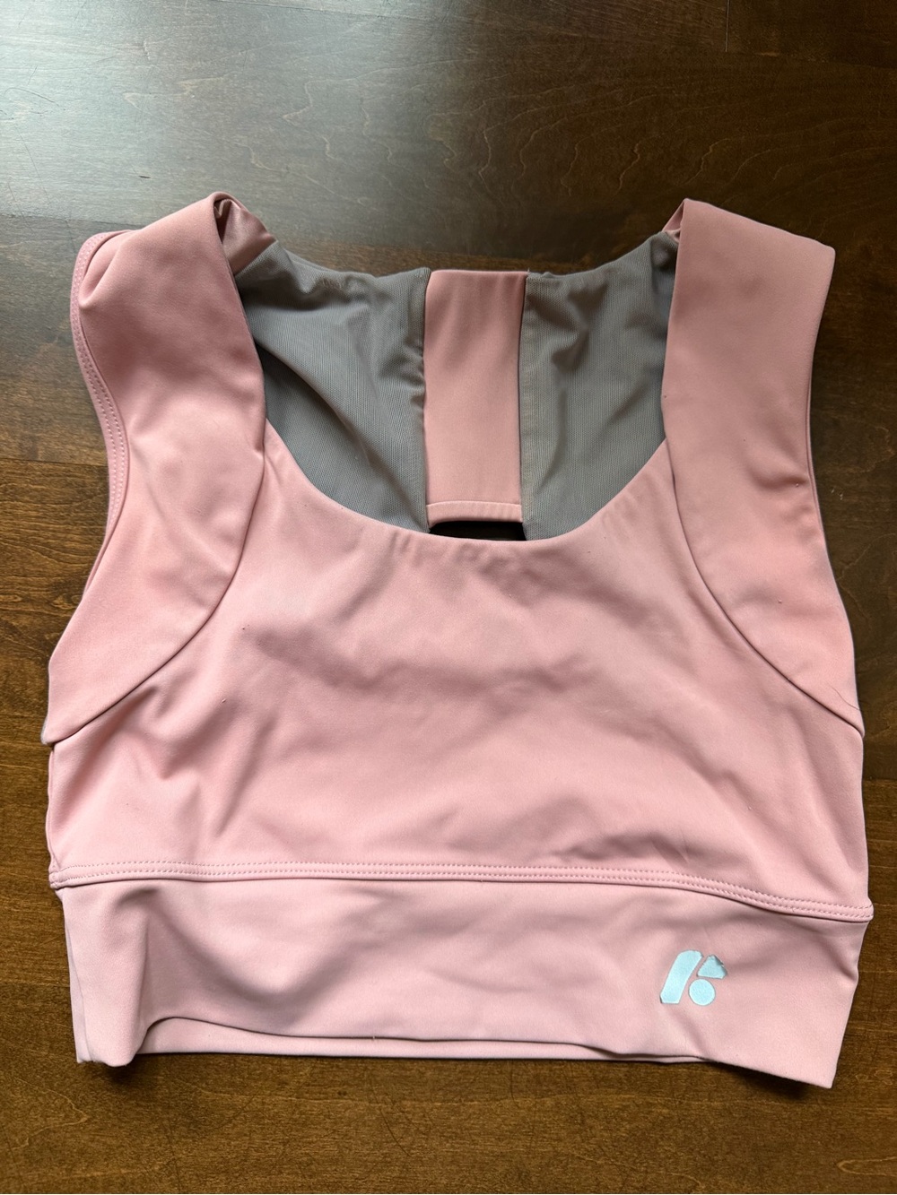 High-Support Pink Sports Bodysuit Top with Wide Straps